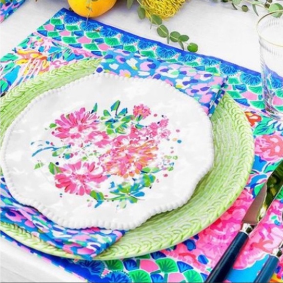 Lilly Pulitzer Kitchen Lilly Pulitzer Plates And Placement Mat Set